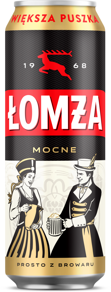 Piwo Łomża mocne 0,55l 7% puszka widok główny