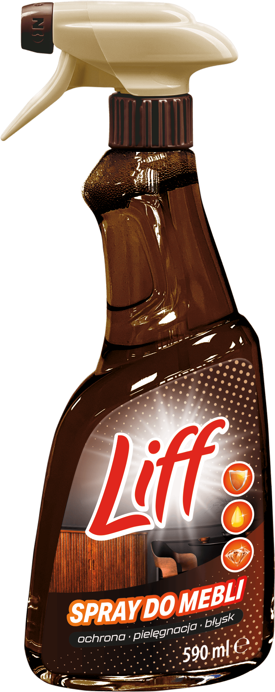 Zdjęcie produktu - Spray do pielęgnacji mebli Liff 0,59l