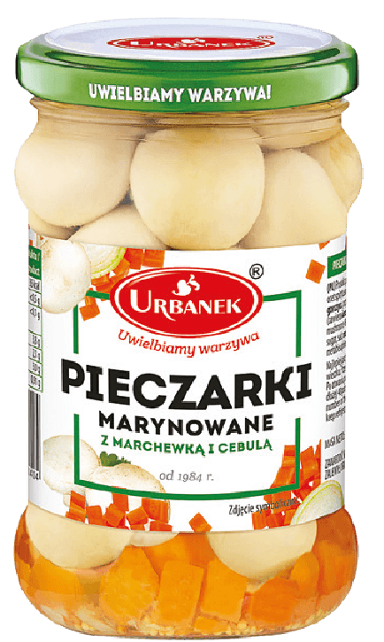 Pieczarki marynowane Urbanek 280/165g widok główny 