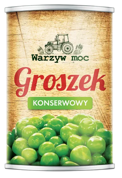 Groszek konserwowy Warzyw Moc 400/240g widok główny