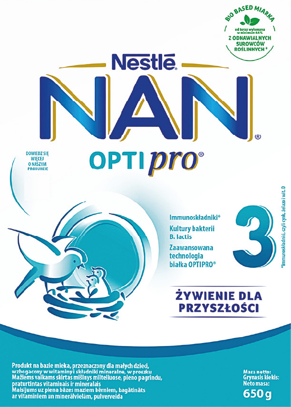 Mleko Nan Optipro 3 2x325g widok główny