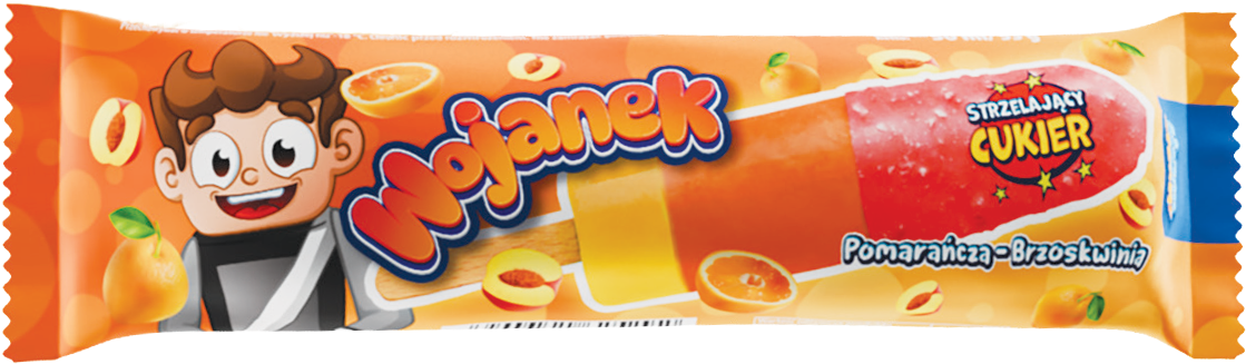 Lody na patyku Wojanek pomarańcza brzoskwinia 50ml widok 1