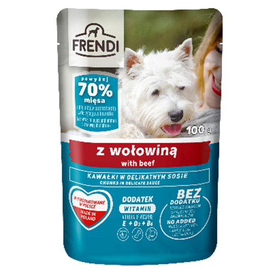 Karma dla psa mokra z wołowiną Frendi 100g widok 1