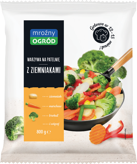 Warzywa na patelnię z ziemniak. Mroźny Ogród 800g widok główny 