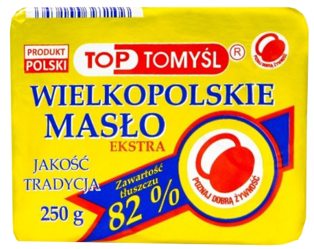 Masło ekstra 82% Top Tomyśl 250g widok główny 