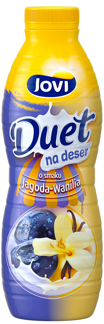 Jogurt pitny jagoda wanilia Jovi Duet 700g widok 1