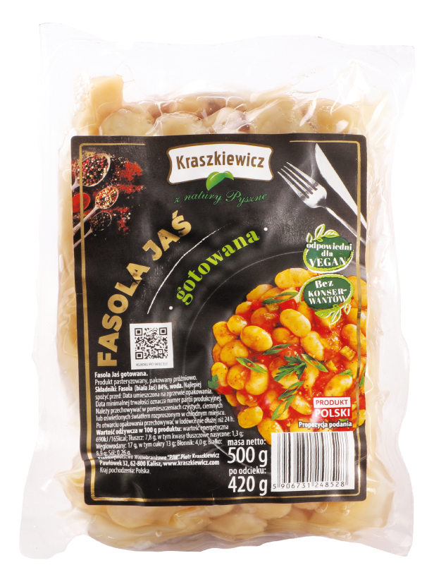 Fasola gotowana Jaś 500/420g widok 1