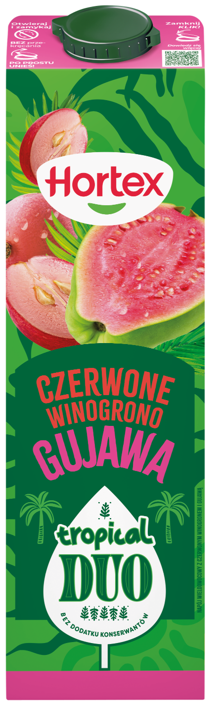 Napój niegaz. winog. gujaw Tropical Duo Hortex 1l widok 1