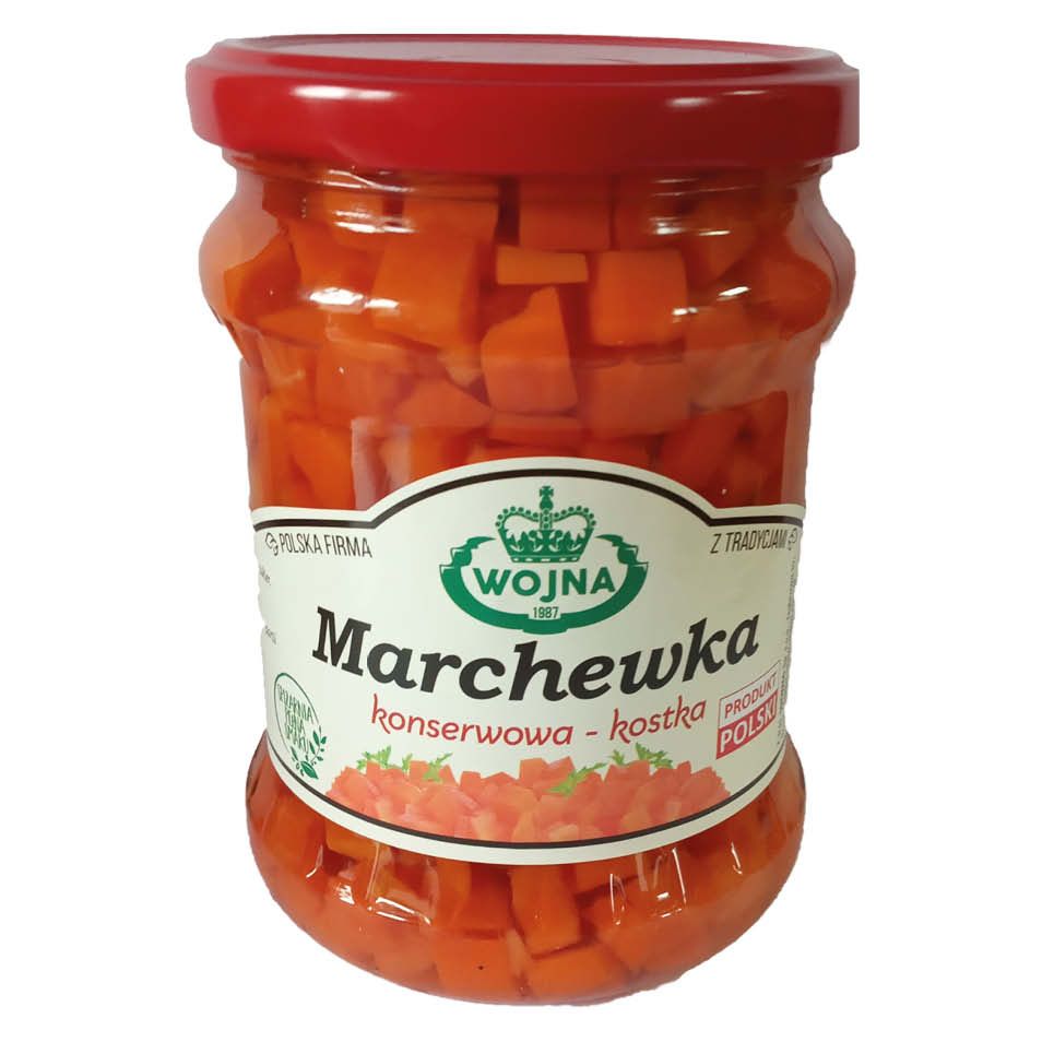 Marchew konserwowa kostka Wojna 480/285g widok 1