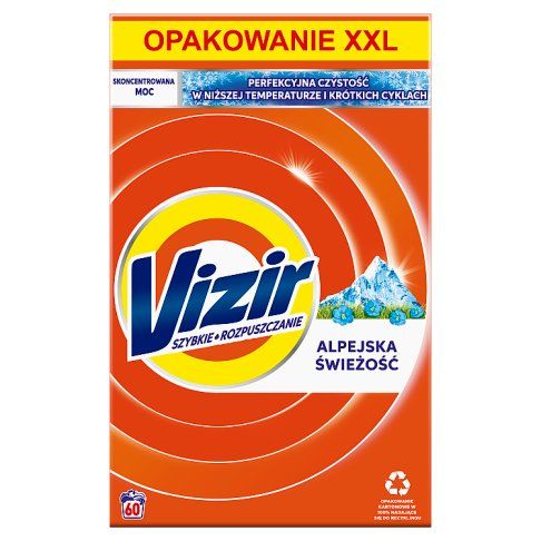 Proszek do prania Vizir alpej. śwież. 60p 3,3kg widok 3