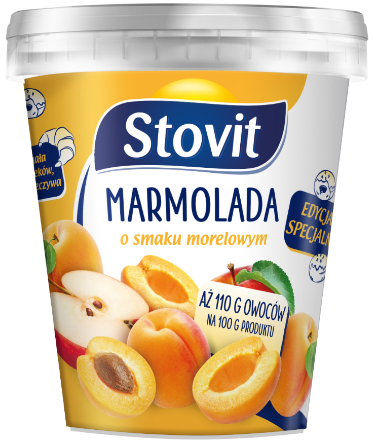 Marmolada o smaku morelowym Stovit 600g widok 1