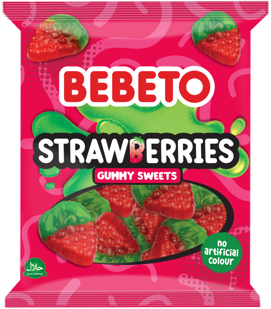 Żelki strawberries Bebeto 150g widok 1