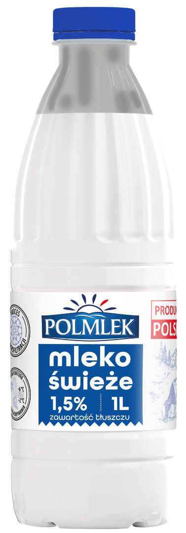 Mleko świeże 1,5% Polmlek 1l widok 1