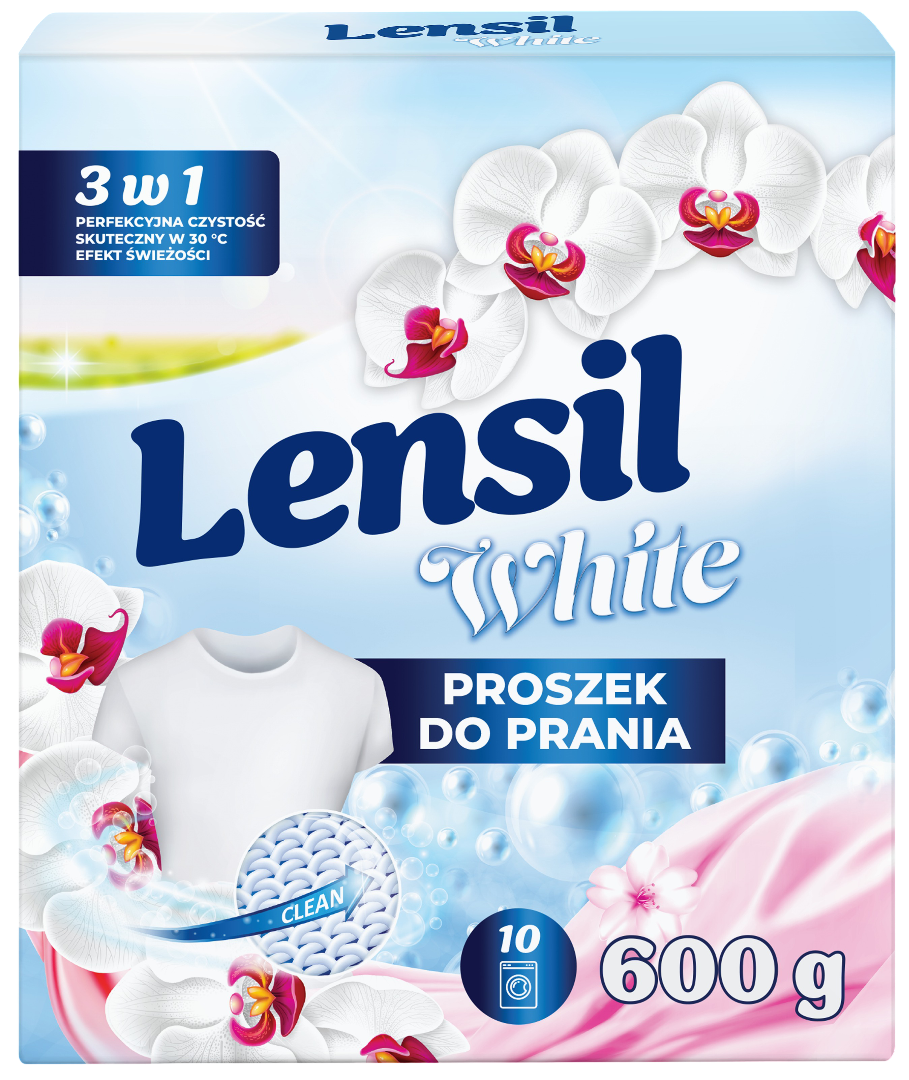 Proszek do prania Lensil biały 10p 600g widok 1