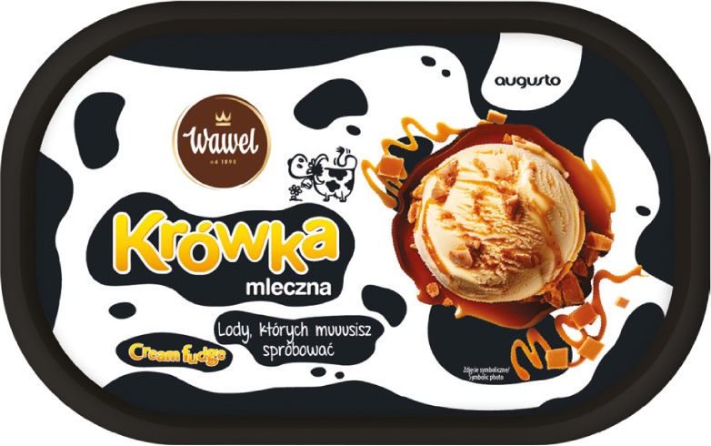 Lody tiramisu/krówka Wawel Augusto 0,9l mix widok główny 