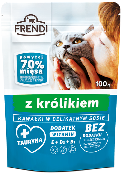 Karma dla kota mokra Frendi 100g mix widok główny