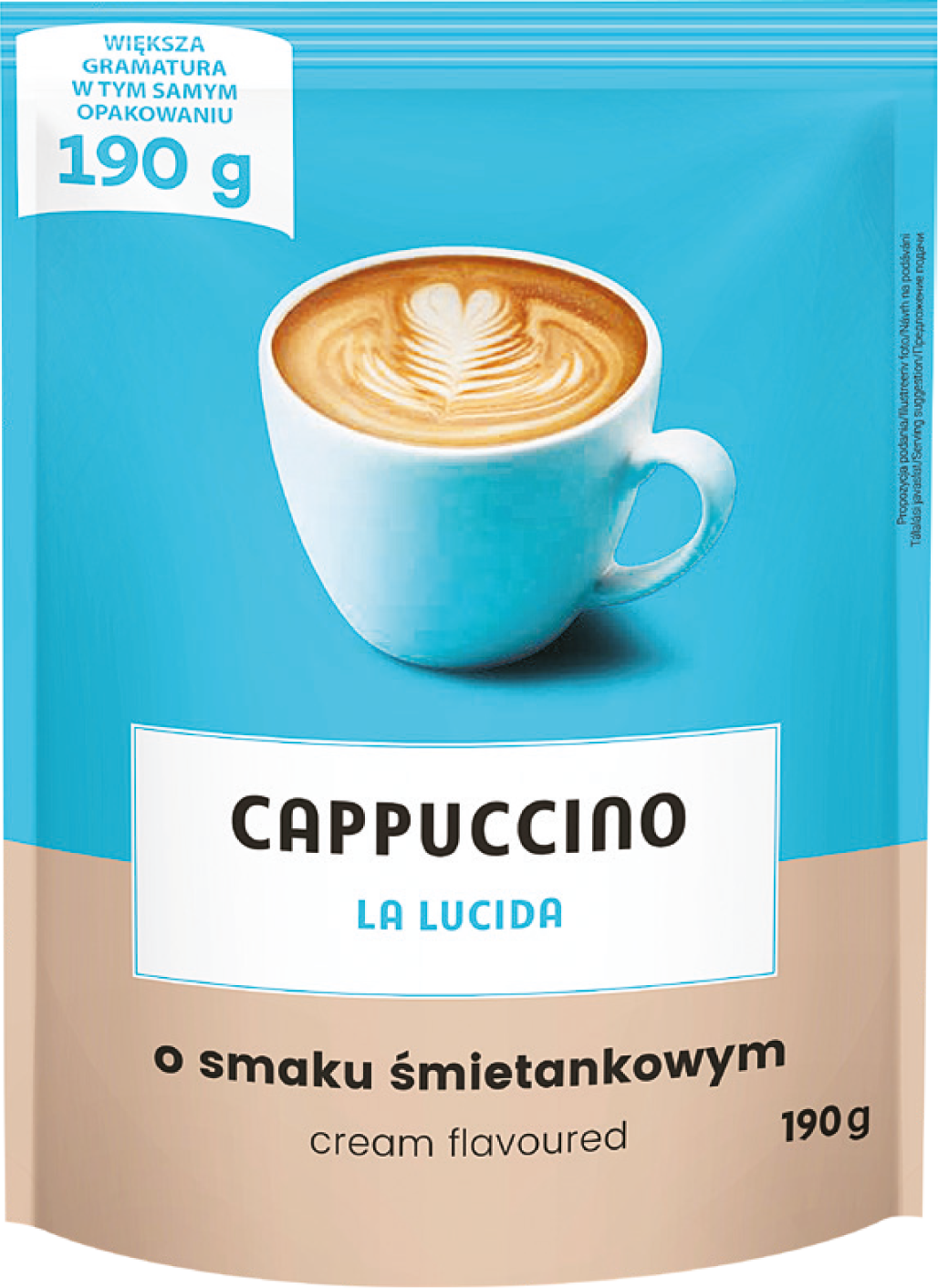 Kawa cappuccino śmietankowe La Lucida 190g widok główny 