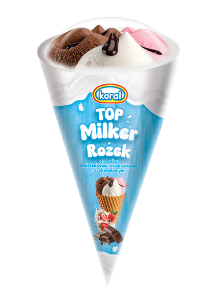 Lody rożek sm. śmie tru cze Top Milker Koral 240ml widok 1