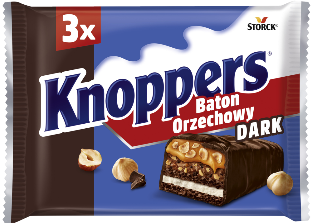 Baton Knoppers orzechowy dark 3x40g widok 1