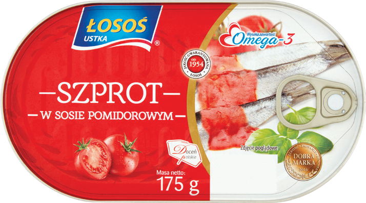 Szprot w sosie pomidorowym Łosoś Ustka 175g widok 1