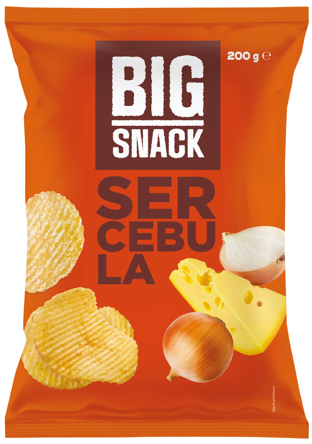 Chipsy ser cebula Big Snack 200g widok główny