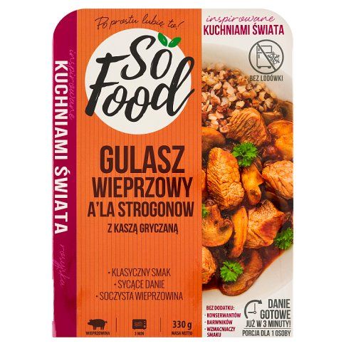 Danie a'la strogonow z kaszą grycz. So Food 330g widok 1