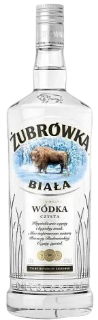 Wódka Żubrówka biała 1l 40% widok główny