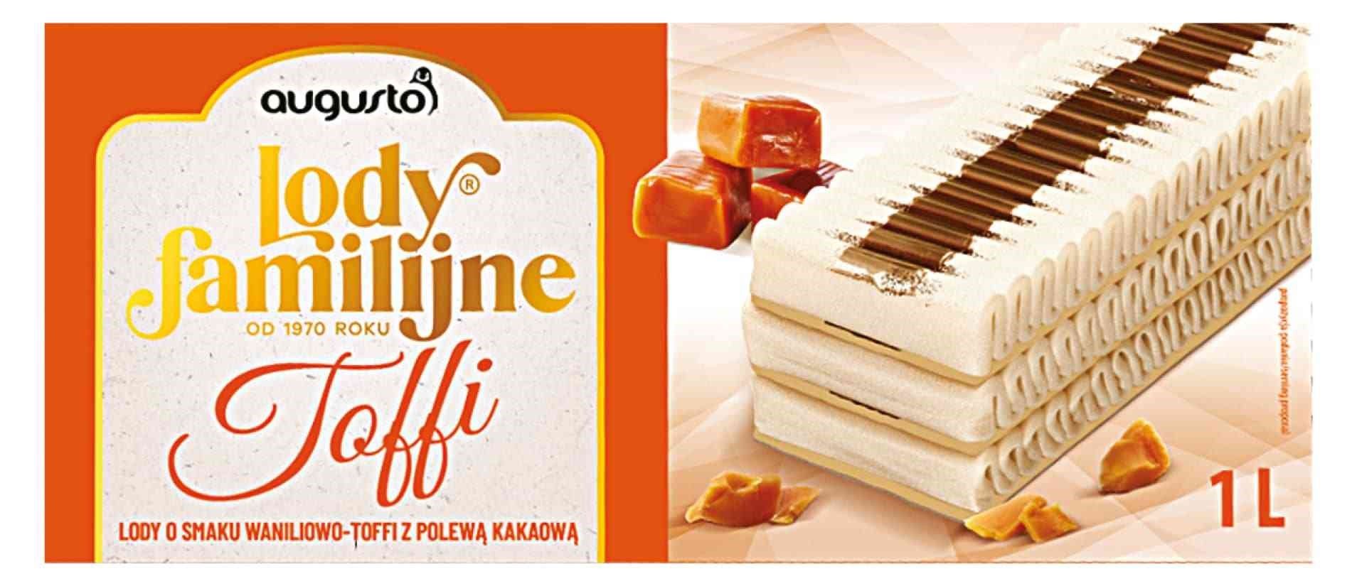 Lody rolada toffi/cappucino Augusto 1l widok główny