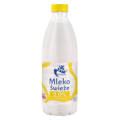 Mleko spożywcze świeże 2% Krasula 1l widok 1