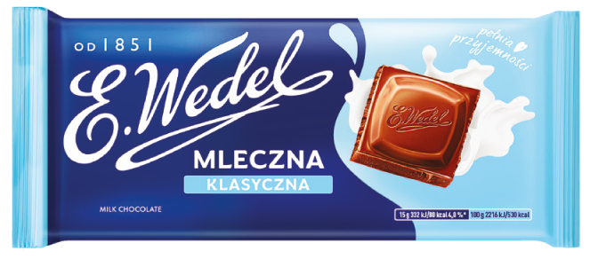 Czekolada mleczna Wedel 90g widok główny