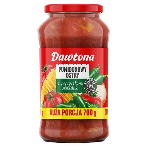 Sos pomidorowy ostry z jalapeno Dawtona 700g widok 2