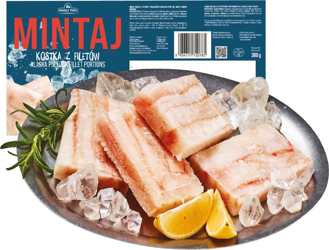 Mintaj filet kostka Family Fish 400/380g widok główny