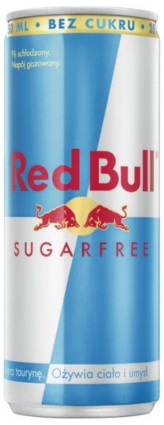 Napój energetyczny Red Bull sugarfree 250ml puszka widok główny