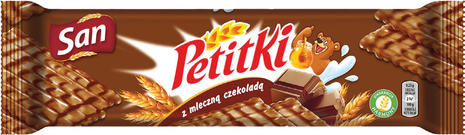 Herbatniki Petitki z mleczną czekoladą San 138g widok główny 