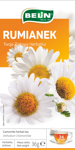Herbatka ziołowa rumianek Belin 24x1,5g widok 1