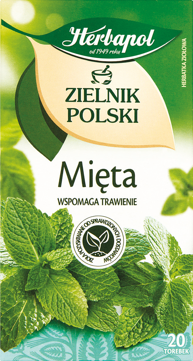 Herbatka ziołowa mięta Zielnik Polski 20x2g widok 1