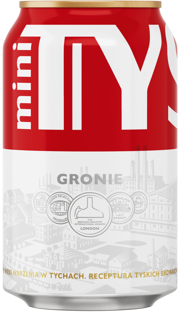 Piwo Tyskie mini gronie 330ml 5,2% puszka widok 1