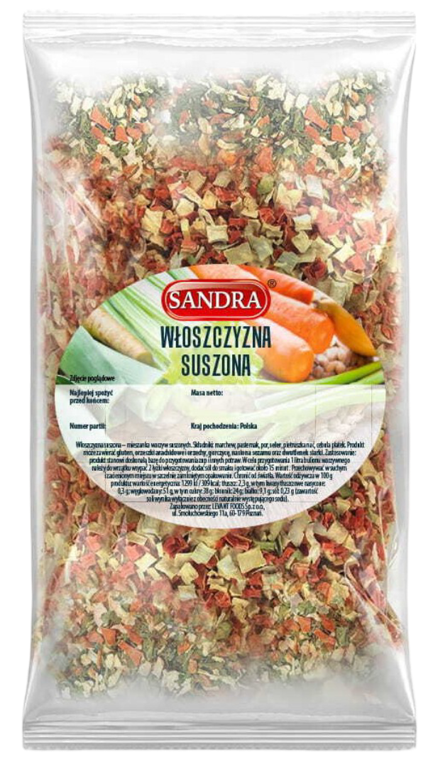 Włoszczyzna suszona Sandra 250g widok 1