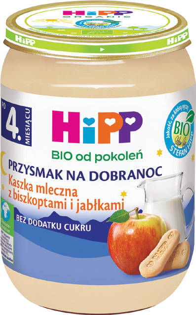 Deser kaszka mleczna z bisz. i jabłkami Hipp 190g widok 1