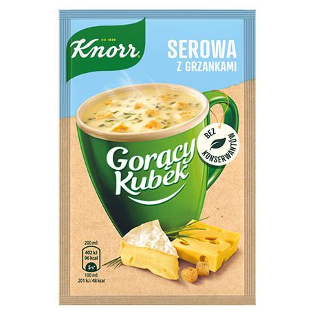 Zupa Gorący Kubek serowa z grzankami Knorr 22g widok 1