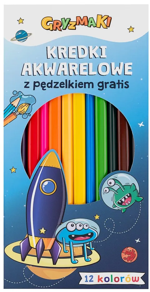 Kredki akwarelowe Gryzmaki 12szt Sz25 widok 1