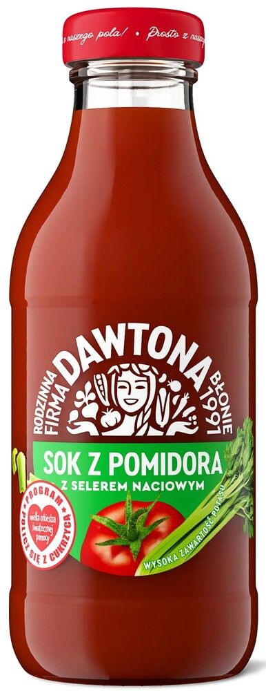 Sok pomidorowy z selerem naciowym Dawtona 300ml widok główny