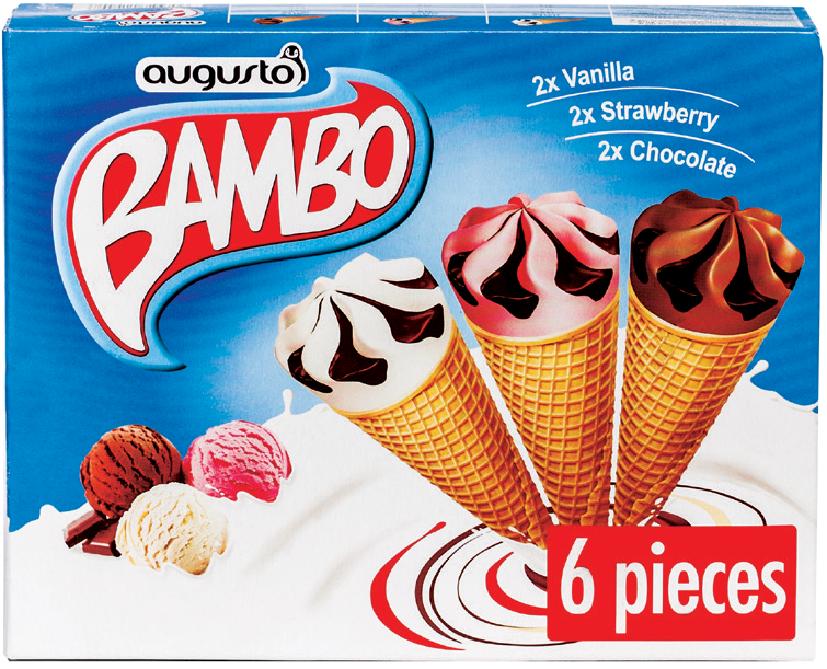 Lody rożek multipack Bambo 6x120ml widok główny