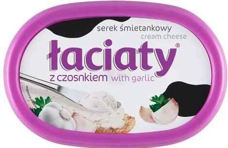 Serek śmietankowy z czosnkiem Łaciaty 135g widok 1