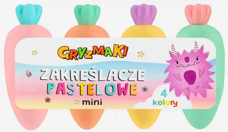 Zestaw zakreślaczy Mini Gryzmaki 4szt Mix Sz25 widok 1