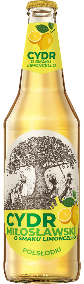 Cydr Pw Miłosławski limoncello. 0,5l 4,5% but. zw. widok 1