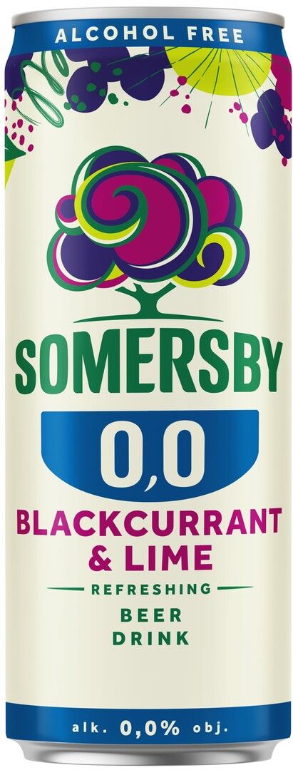 Napój piwny Somersby blackcurrant 330ml 0% puszka widok 1