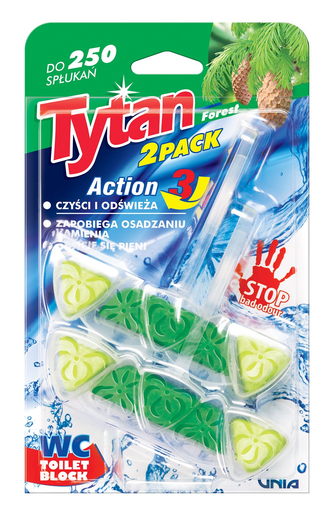 Zawieszka do wc Tytan action 2x40g mix widok 1