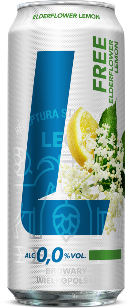Piwo Lech Free elderflower lemon 0,5l 0% puszka widok 1