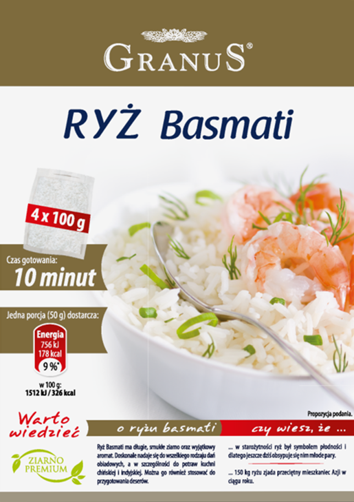 Ryż basmati Granus 4x100g widok 1